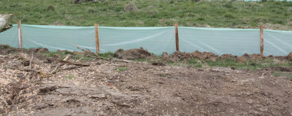 Ecofender Newt Barrier Fence, 1000 Gauge Polythene, Green, 1x100m Roll